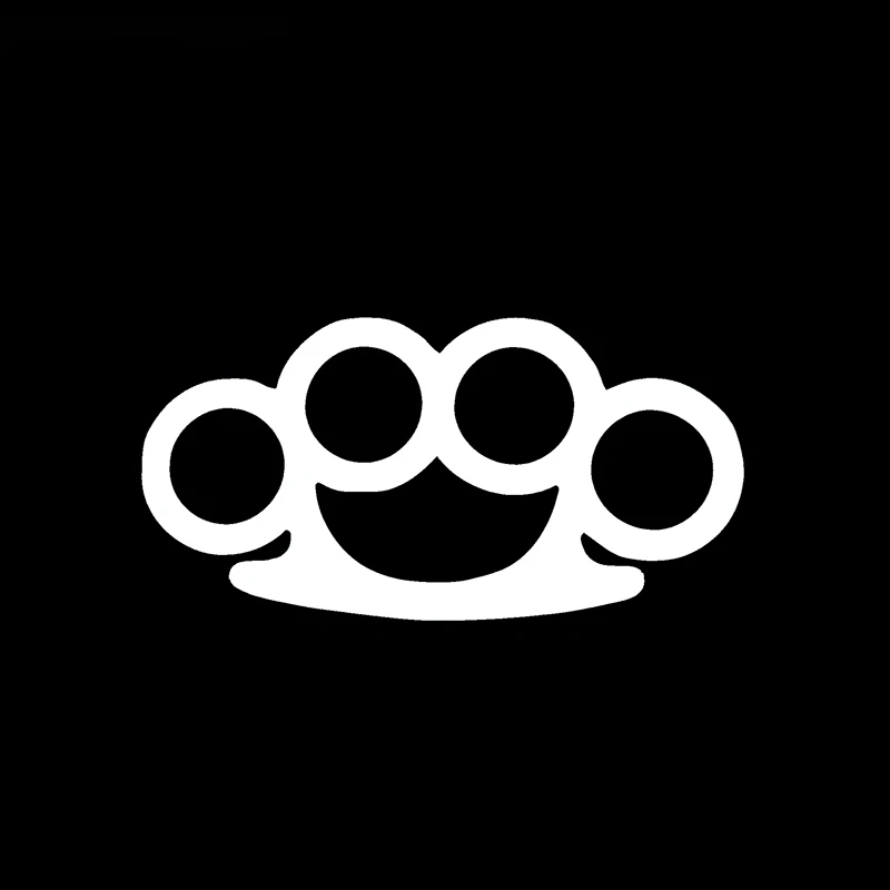 

17x7cm Brass Knuckles Creative Car Styling KK Vinyl Waterproof Car Sticker Car Accessories Black/Silver
