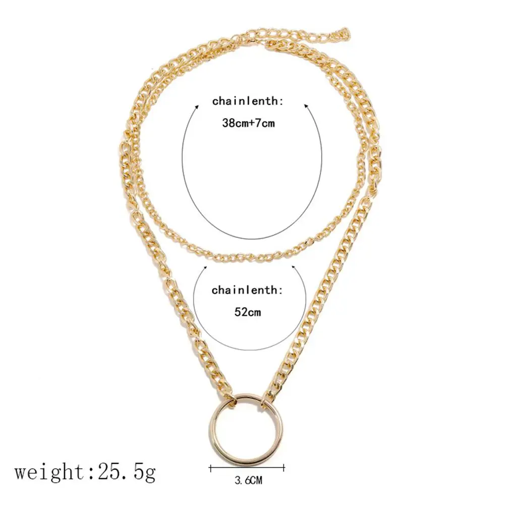 DreamBell женское ожерелье с подвеской Золотое искусство многослойное металлическое