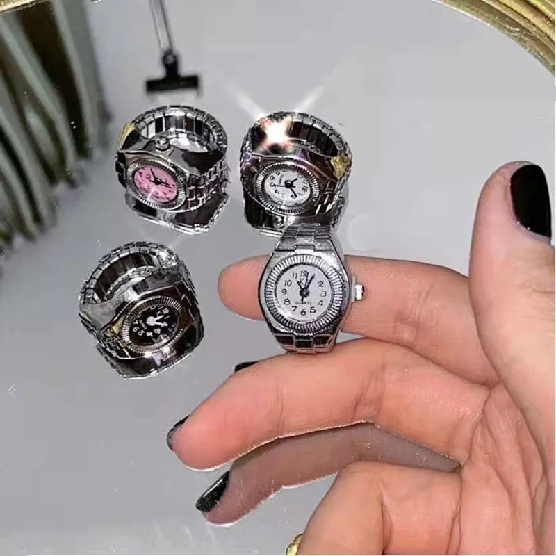 Электронные часы простые модные в стиле панк кольцо дикая ниша пара наручных