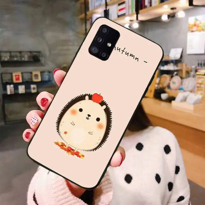 

Cute Animal Hedgehog Cartoon Phone Case For Samsung S6 S7 edge S8 S9 S10 e plus A10 A50 A70 note8 J7 2017