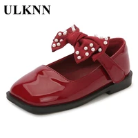 girls leather shoes lovely bowknot elementary school cuhk child performance shoes red flat princess stage performances shoe