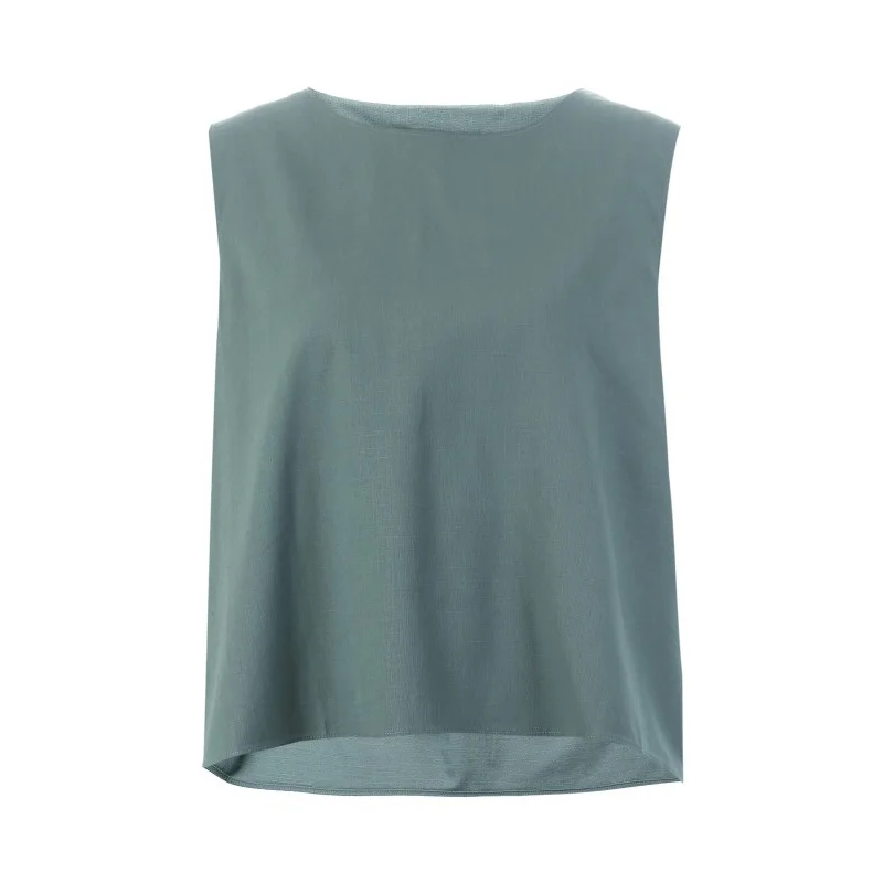 Женский Свободный Топ без рукавов с круглым вырезом| |