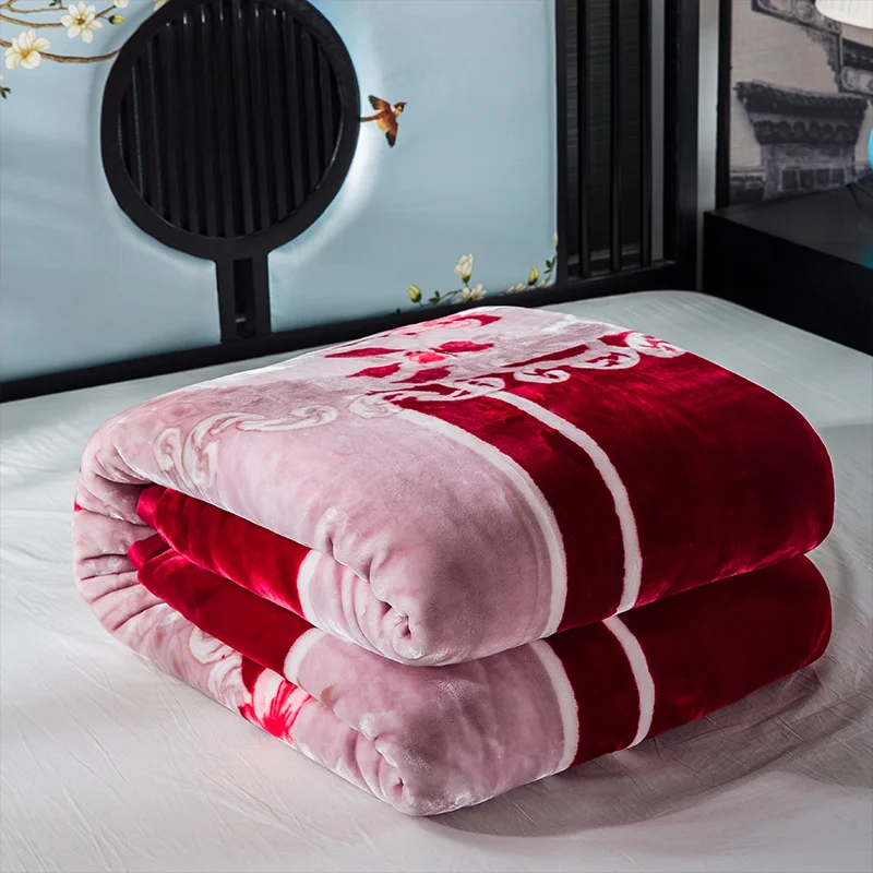 Красное роскошное Европейское стильное флисовое покрывало из ткани наволочки