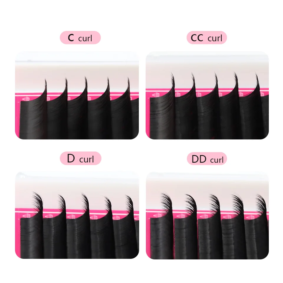 10 Trays/Lot False Mink Eyelash Extension Individual Silk Eyelash Lashes maquiagem cilios for Professionals Makeup Volume Lashes