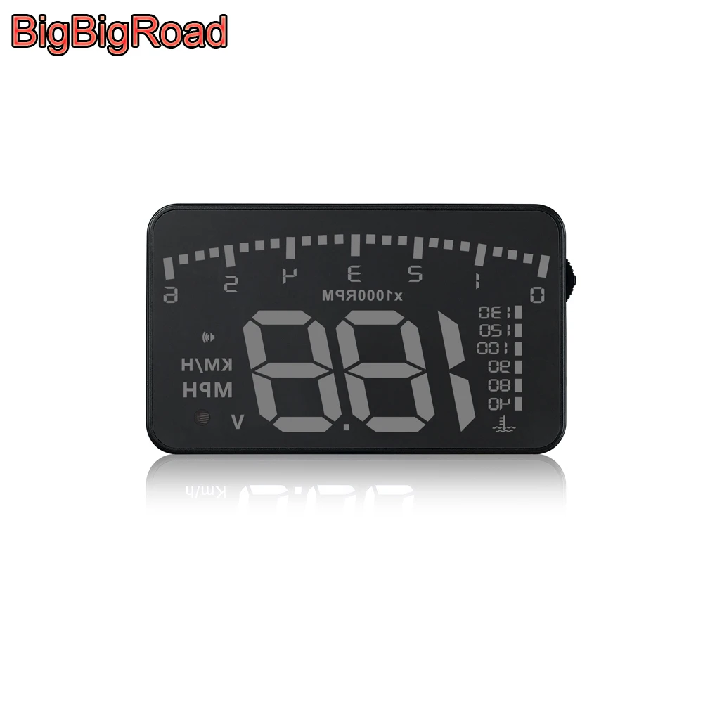 

BigBigRoad Car Hud Display For BMW 5 Series 530i 528i 520i 535Li f10 f11 f16 f30 Overspeed Warning Auto Windshield Projector