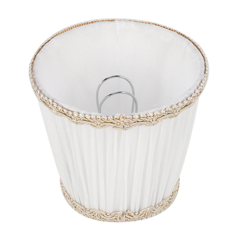 

Chandelier Shades,ONLY for Candle Bulbs,Clip-On Fitter Lamp Shades,Set of 6, White