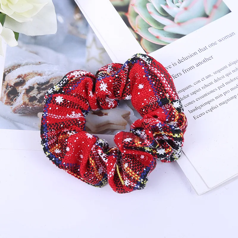 Женские резинки для рождественской милые волос девочек эластичные праздничные