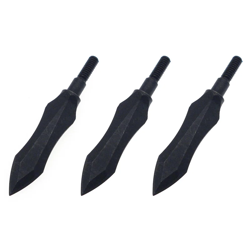 Type 5 (3pcs) 3 шт черные ивы Broadheads стрельба из лука углеродный стальной наконечник стрелы практические советы - Цвет: Type 5 (3pcs)
