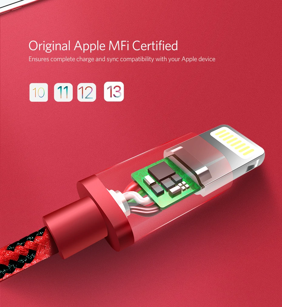 Ugreen для iPhone кабель Lightning-USB кабель для iPhone 8 11 Pro X XR Быстрая зарядка кабель для мобильного телефона USB зарядное устройство Шнур