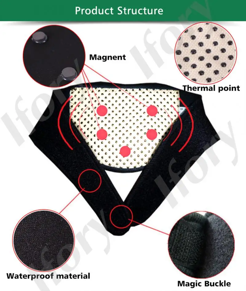 1 шт. пояс для шеи забота о здоровье поддержка массажер турмалин