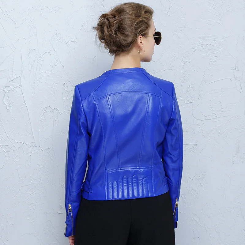 Женская куртка из натуральной кожи байкерская женская одежда 2020 приталенная