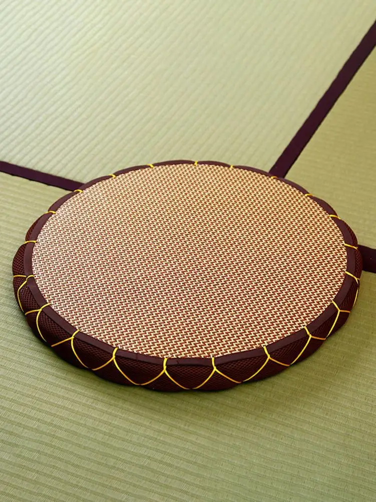 Соломенная подушка для пола в японском стиле ручной плетеный коврик йоги футон