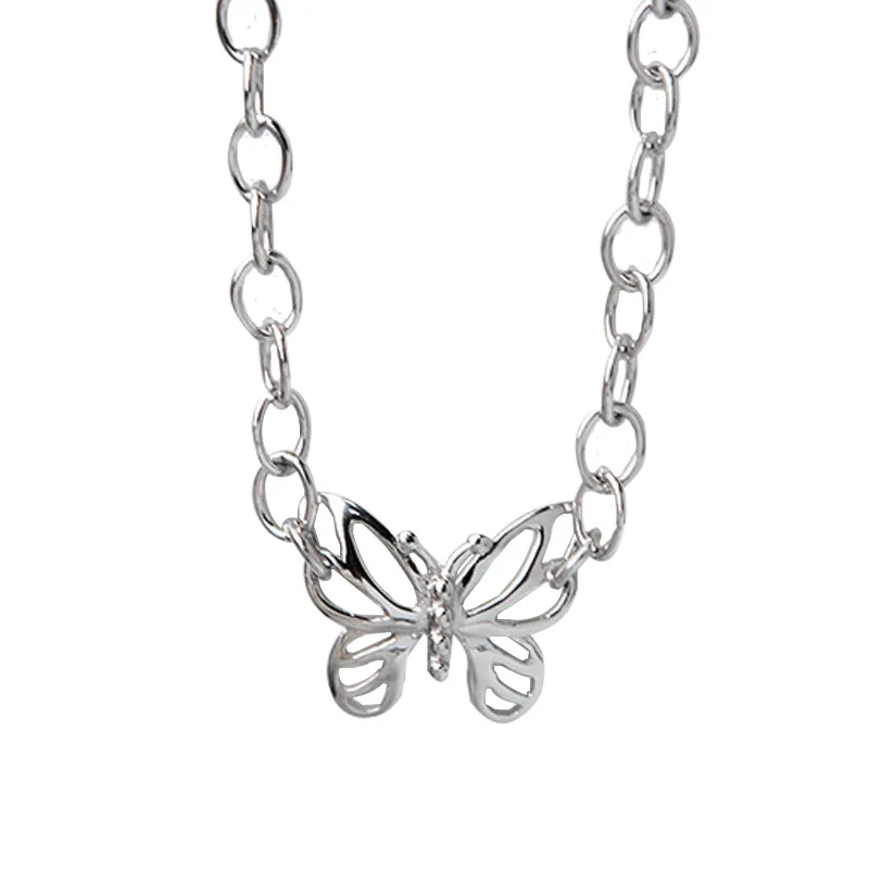 Ожерелье с подвеской-бабочкой Kinel женская модная массивная цепочка до ключиц в