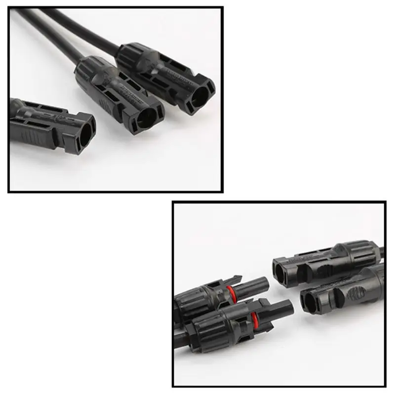 

1Pair Parallel Connection Cable Electrical Solar Connector Photovoltaic Solar Panel Wire