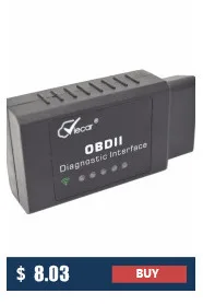 WI-FI ELM327 Авто сканер Беспроводной OBD2 OBDII адаптер ELM 327 Интерфейс OBD2/OBD II Авто диагностический сканер лидер продаж