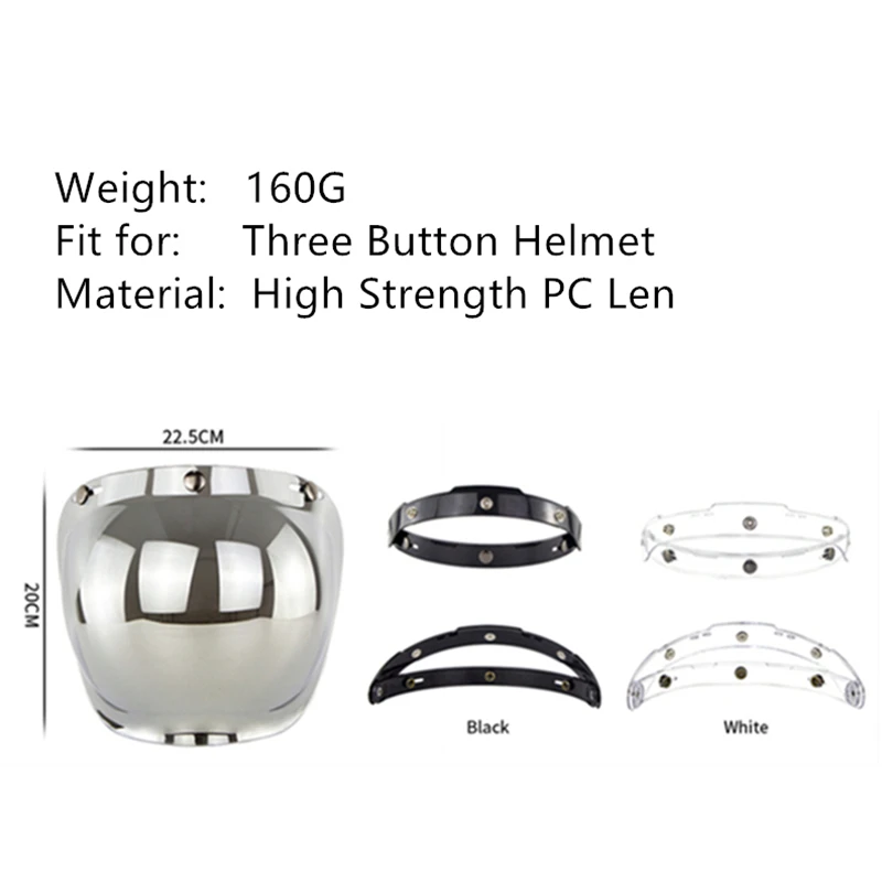Полулицевой пузырьковый козырек Moto rbike PC Chopper объектив casco capacete moto kask Bubble Eyeglass BV01 |