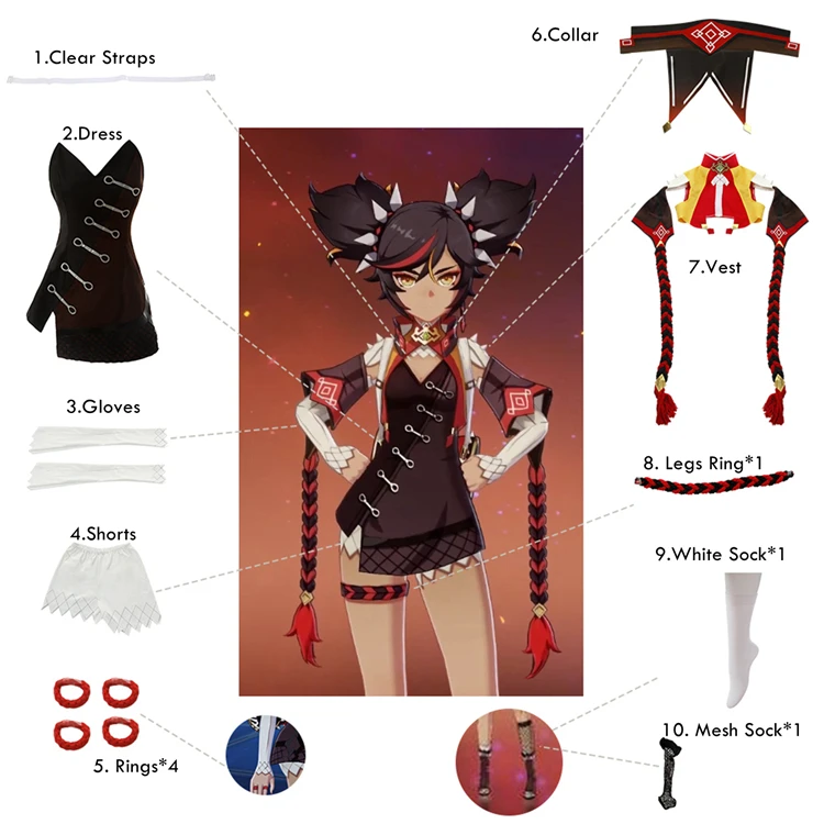 Rolecos Genshin Impact Cosplay Xinyan Costume Game For Women Halloween Suit Sexy Outfit -Zentai shop online H63e4ae7c8655453fa0e5cfacae63b7387.jpg