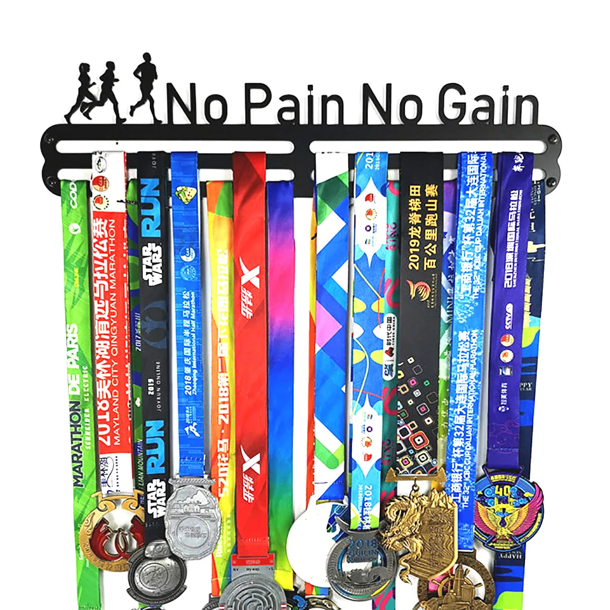 

Стойка для демонстрации медалей, настенный металлический держатель, поддержка спортивных военных гоночных значков, вешалка для хранения марафона, креативный подарок бегуна