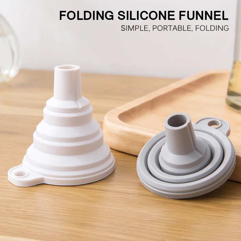 Складная силиконовая мини воронка складная стильная портативная кухонные
