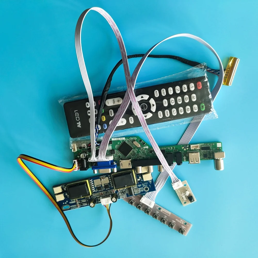 

for M190PW01 V3 kit Module VGA AV 4 lamps TV USB Digital Signal Controller Driver Board 30pin New LCD 1440X900 19"