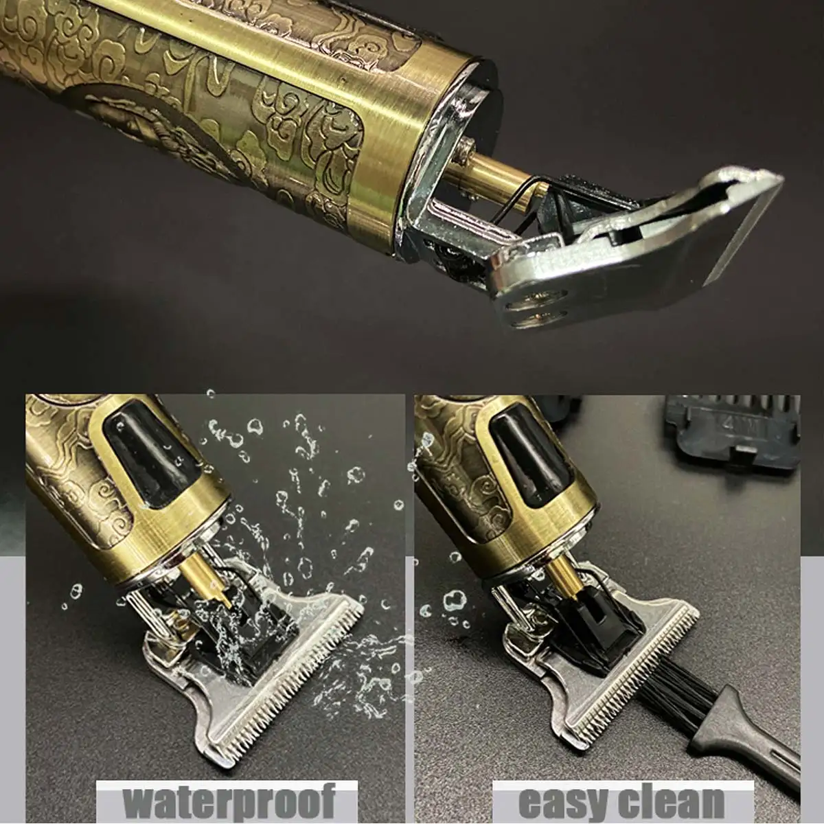 Триммер для бороды с жк экраном 2021 машинка стрижки волос беспроводная триммер