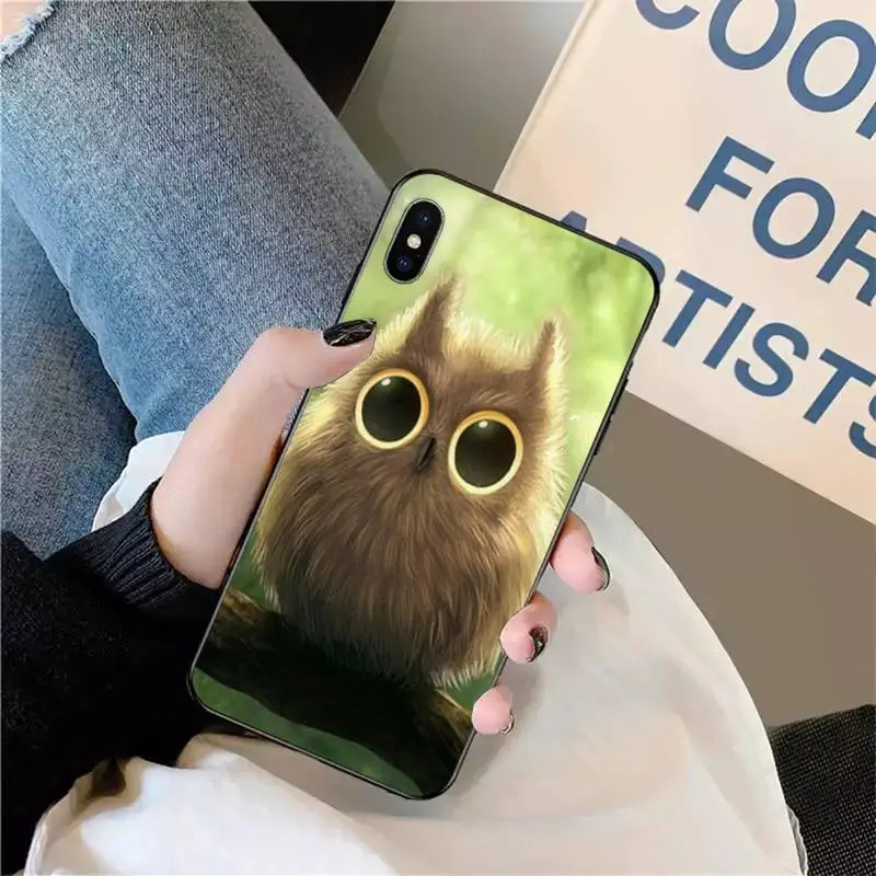 

Cute Owl Hearts Lover Phone Case for iPhone 11 12 pro XS MAX 8 7 6 6S Plus X 5S SE 2020 XR mini