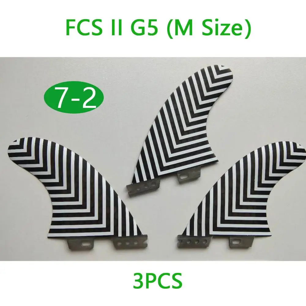 FCS2 G5 стеклопластиковые плавники для серфинговой доски 3 шт. Средний Подруливающее устройство Future Surfing плавники - Цвет: 7-2
