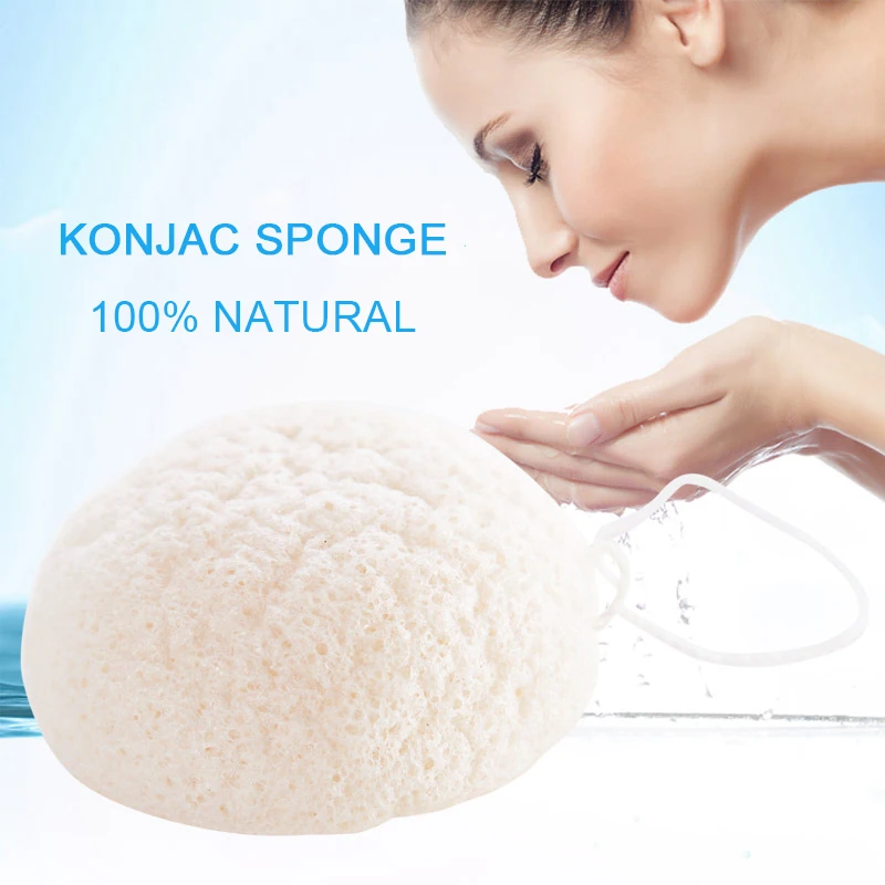Губка Konjac 1 шт. 5 натуральных цветов косметическая губка для очищения лица уход за