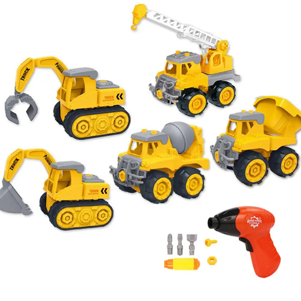 Инженерный грузовик игровой набор сделай сам съемный строительный экскаватор