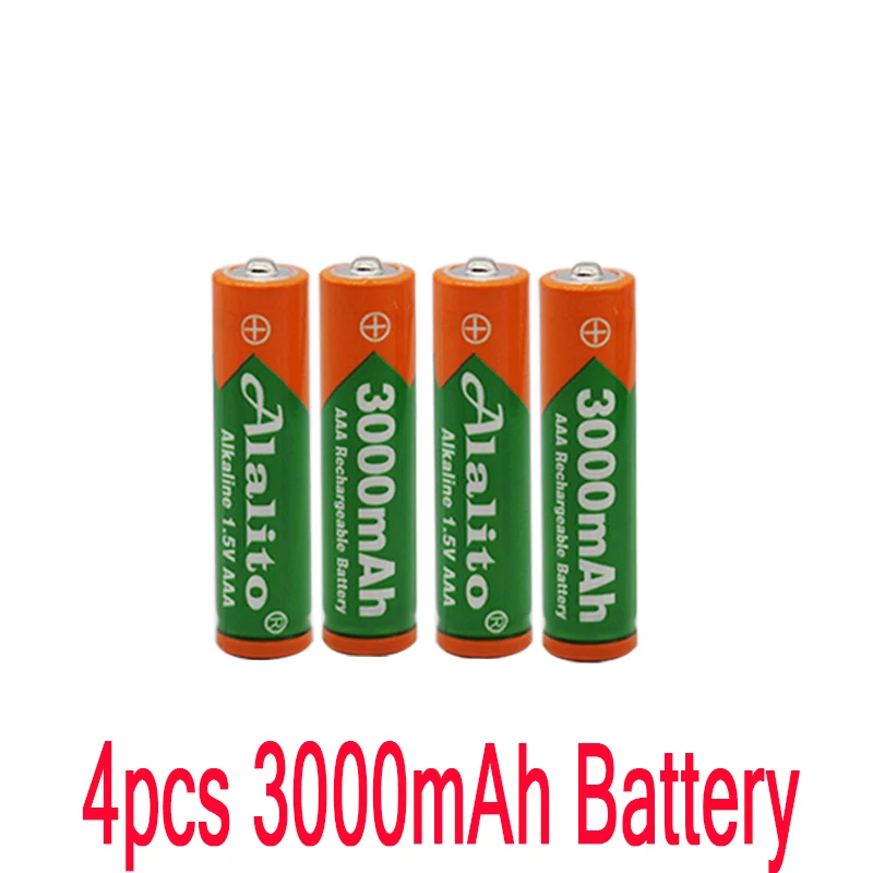 Золотой Бренд 3000mah 1,5 V AAA щелочная батарея AAA аккумуляторная батарея для дистанционного управления игрушка Batery дымовая сигнализация с зарядным устройством - Цвет: Золотой