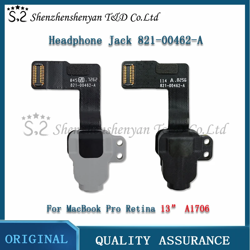 New Laptop A1706 Audio Headphone Jack with Flex Cable 821-00462-A 821-00462-06 for Macbook Pro Retina 13