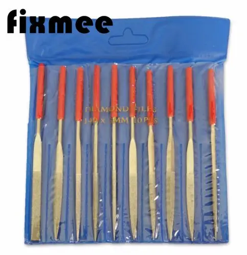 Fixmee 10 шт. 140 мм Алмазные Иглы мини-рашпили для резьбы по дереву набор