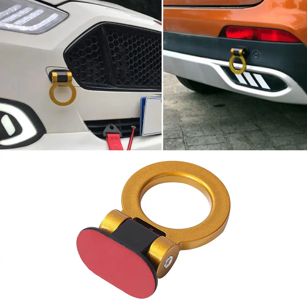 

Universal Dummy Car Trailer Hook 180 Degree Rotation ABS Racing Ring/Triangle Style Front Rear Bumper Decorative Tow Hook