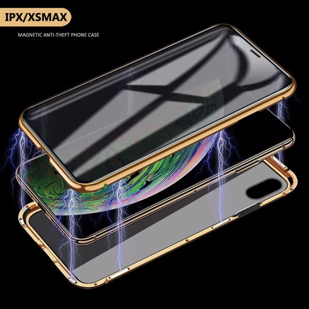 Полностью Защитный Магнитный чехол для iPhone X XS 5 8 дюйма с магнитной адсорбцией