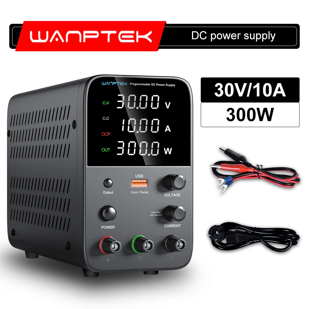 Wanptek Регулируемый DC Питание 30V 10A лаборатории программируемой памяти Функция