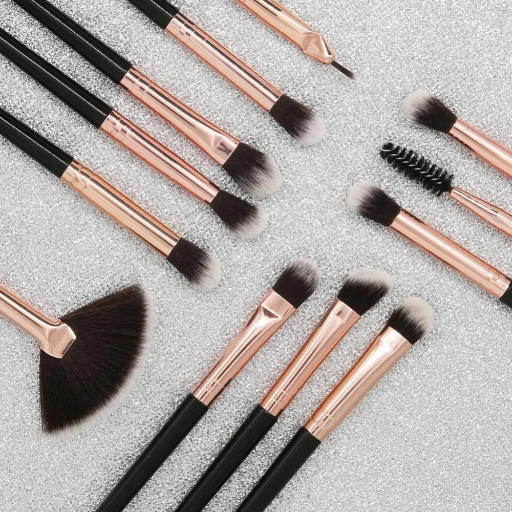 Набор кистей для макияжа теней бровей подводки глаз и губ 12 шт./компл.|Аппликатор