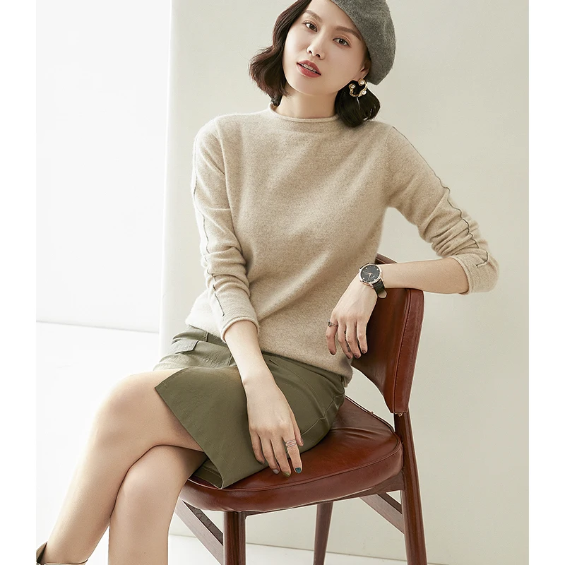 adishree 2020 woman winter 100% Cashmere sweaters autumn knitted Pullovers High Quality Warm Female thickening Turtleneck