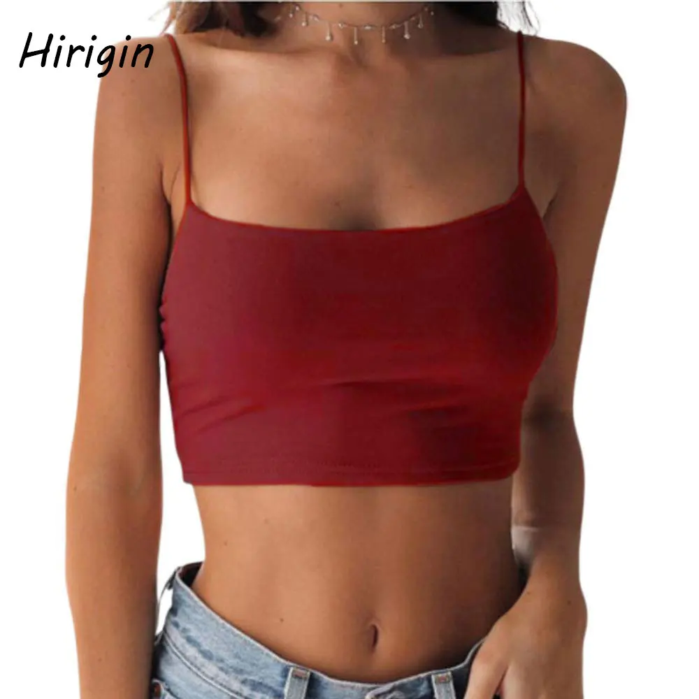 

2020 summer girl's tanks New Fashion Women Sexy Crop Tops Solid Summer Camis Casual Tank Tops Vest Sleeveless Crop Tops blusas