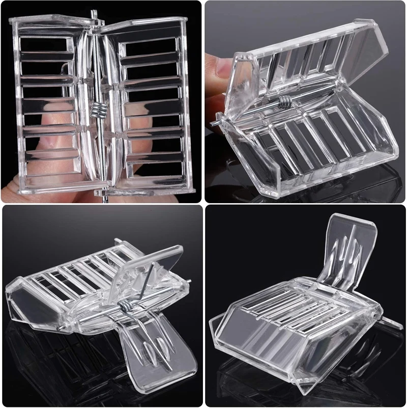 

10 Pack Queen Bee Cage Catcher Transparent Plastic Clip Catcher Trap Box Beekeeping Tool for Beekeepers
