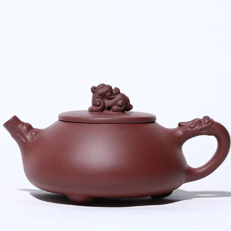 

Yixing famous purple clay teapot handmade raw ore purple clay dragon ladle teapot can be online shop
