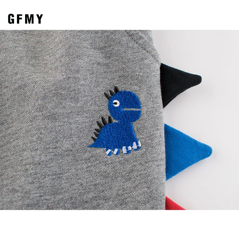GFMY 2019 спортивные штаны Новые вышитые карманы с динозавром однотонные длинные для