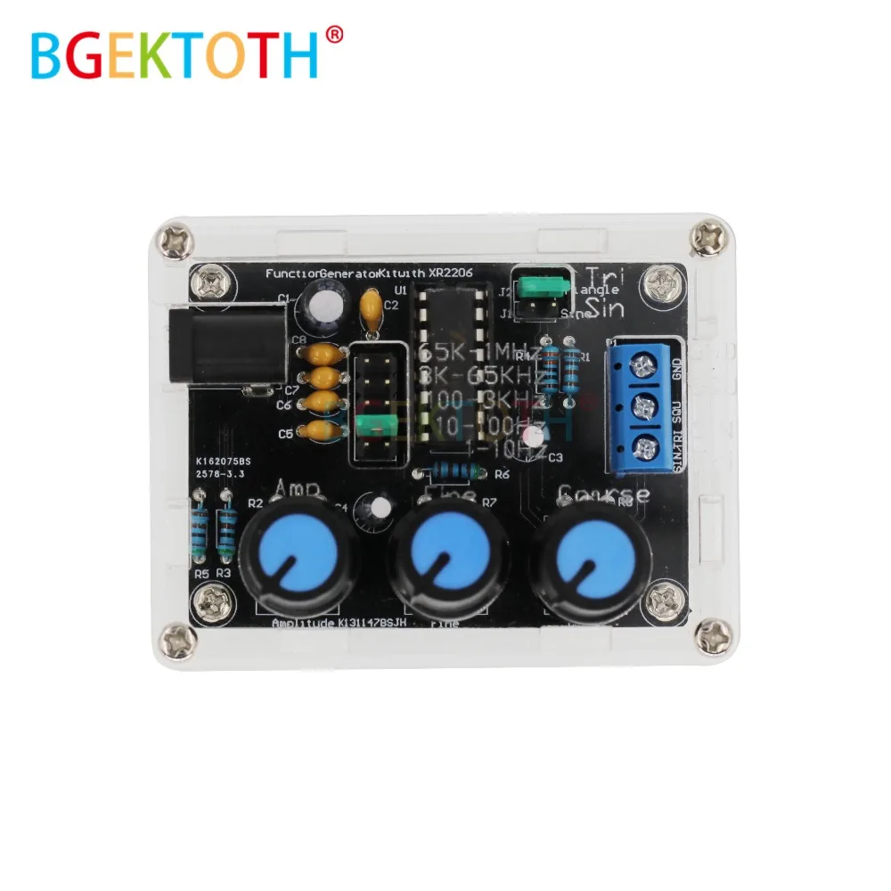 Function Signal Generator Sine/Triangle/Square Full Assembled Welding Adjustable Frequency Amplitude XR2206 | Инструменты