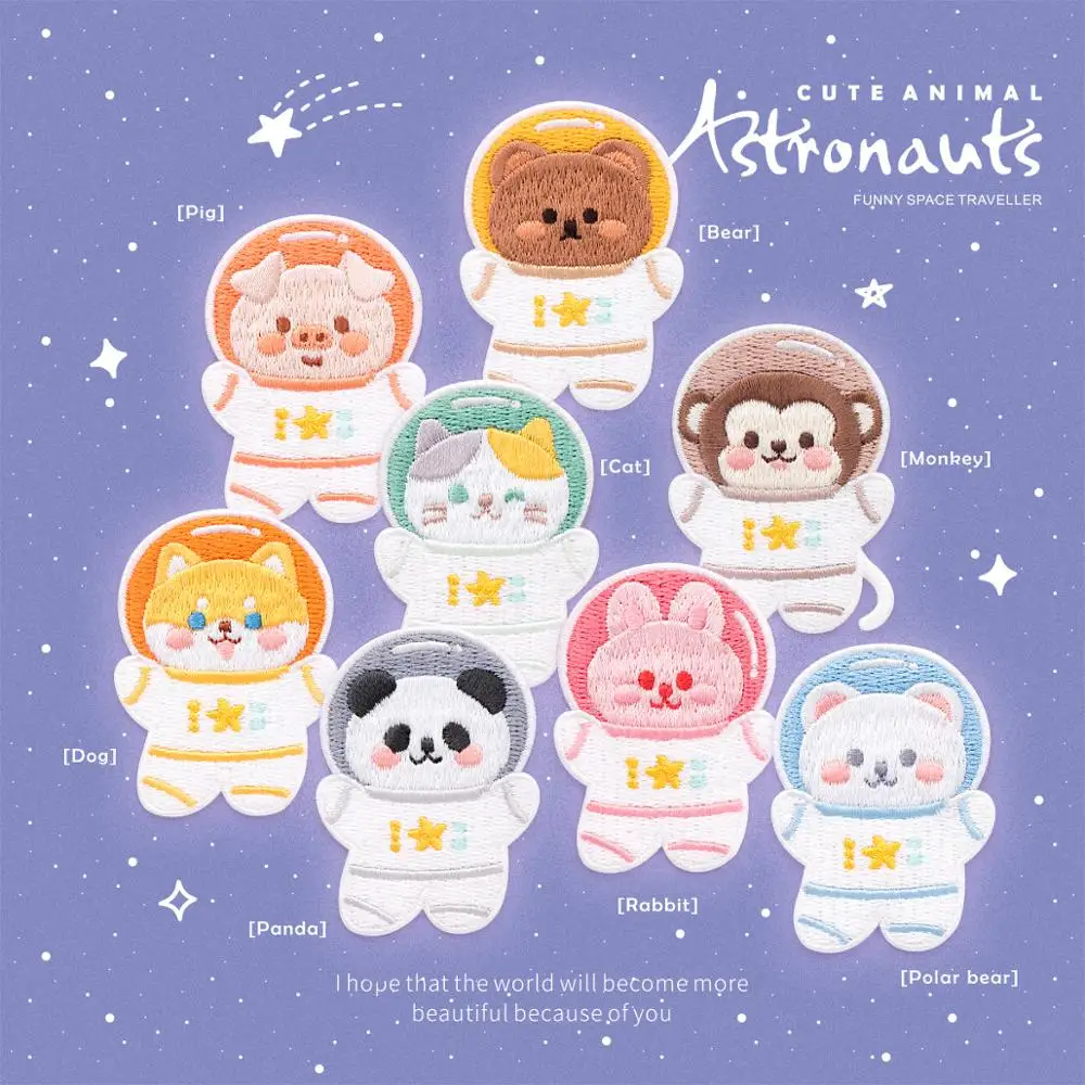 

Cute Student Embroidery Patch Stickers Mobile Phone Shell Pad Hand Account Book Cartoon Patches for Clothes Dress Shoes DIY