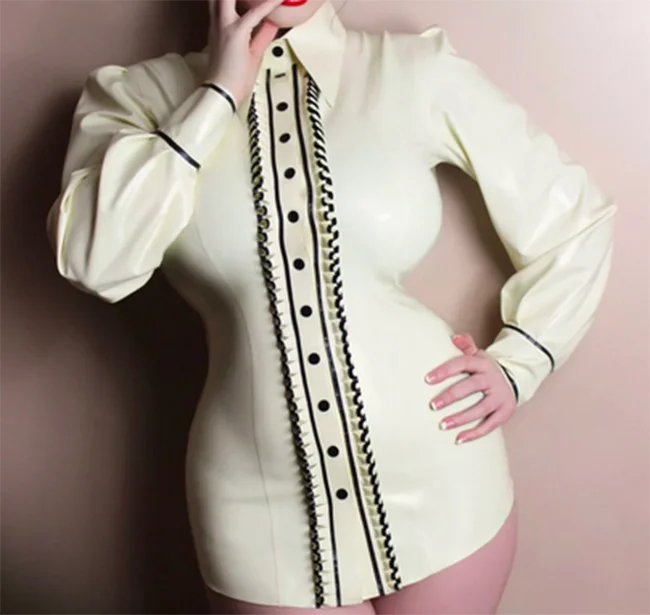 Free shipping!! Women ruffles blouse latex tops | Женская одежда