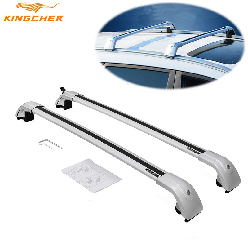 KINGCHER Серебряная багажная кронштейн поперечные рейки на крышу подходят для