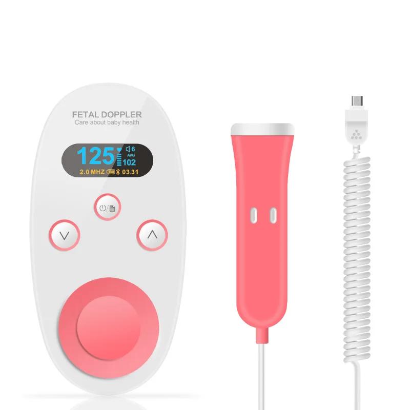 

Portable Medical Fetal Doppler Detector LCD Ultrasound Baby Heart Rate Monitor Pregnant Vascular Sensor Detective Machine Device