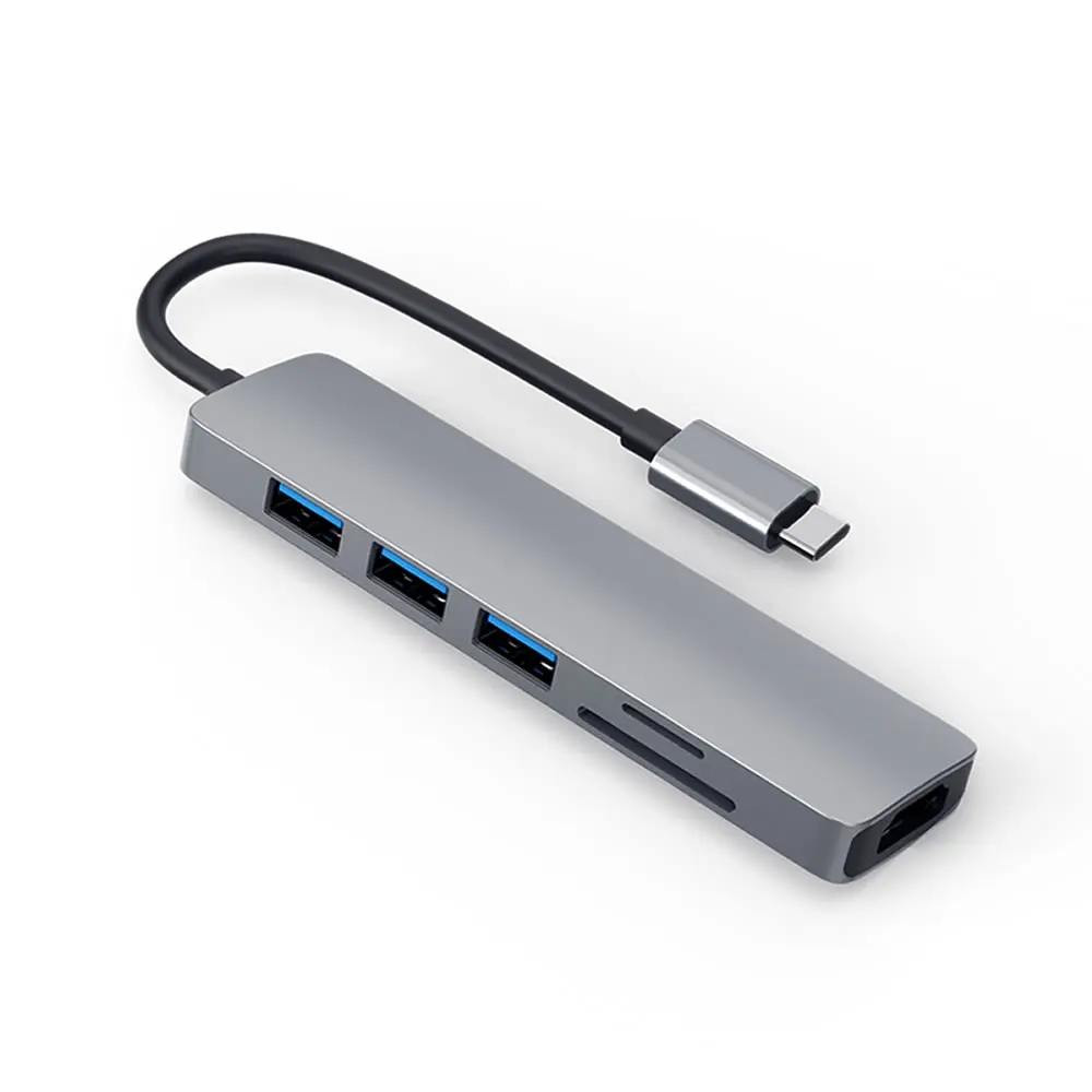 Type C to HDMI-compatible 4K USB-C USB 3.0 Hub SD TF Dock Station for MacBook Pro Dell HP Lenovo Samsung Laptop Docking | Компьютеры и