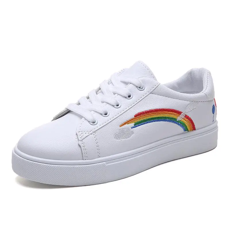 

Women's casual shoes summer 2020 spring and autumn flat fashion breathable vulcanized lace sports shoes with women's shoes