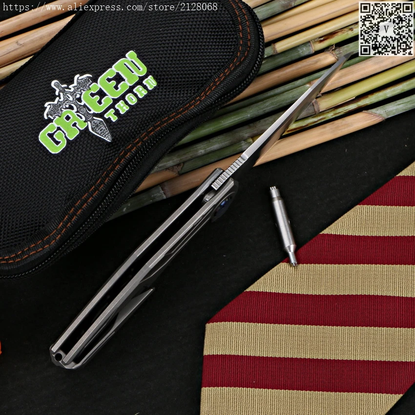 Складной нож Green Thorn Kami Flipper клинок K110 с титановой ручкой для ежедневного