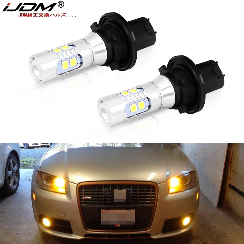IJDM No Hyper Flash CANBUS 12 в желтый белый PHC24W PH24WY светодиодный фонарь для Audi Buick Cadillac GMC Lincoln